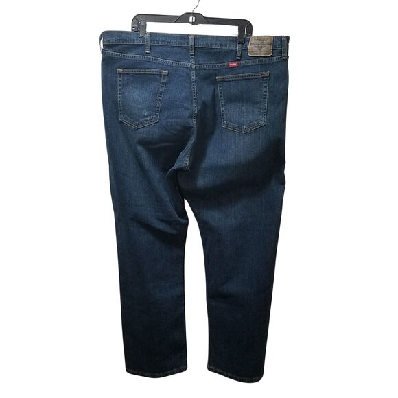 Wrangler Men’s Relaxed Fit Straight Leg Blue Denim Jeans Size 42x29 - Picture 2 of 4